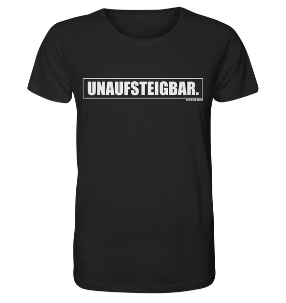 N.O.S.W. BLOCK Fanblock Shirt "UNAUFSTEIGBAR." Männer Organic T-Shirt schwarz