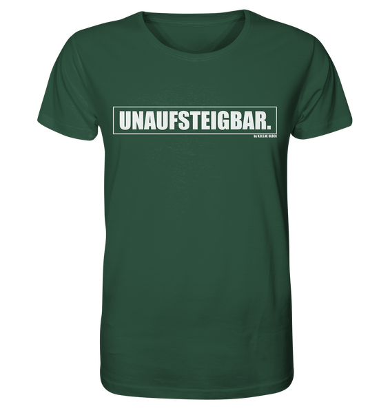 N.O.S.W. BLOCK Fanblock Shirt "UNAUFSTEIGBAR." Männer Organic T-Shirt dunkelgrün