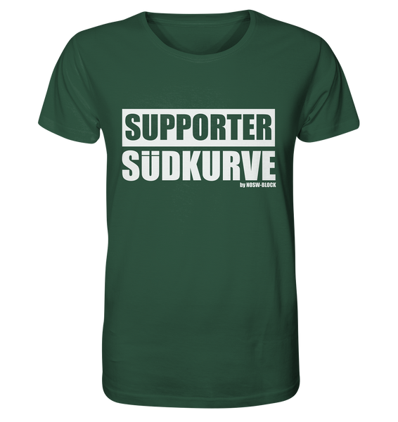 N.O.S.W. BLOCK Fanblock Shirt "SUPPORTER SÜDKURVE" Männer Organic T-Shirt dunkelgrün