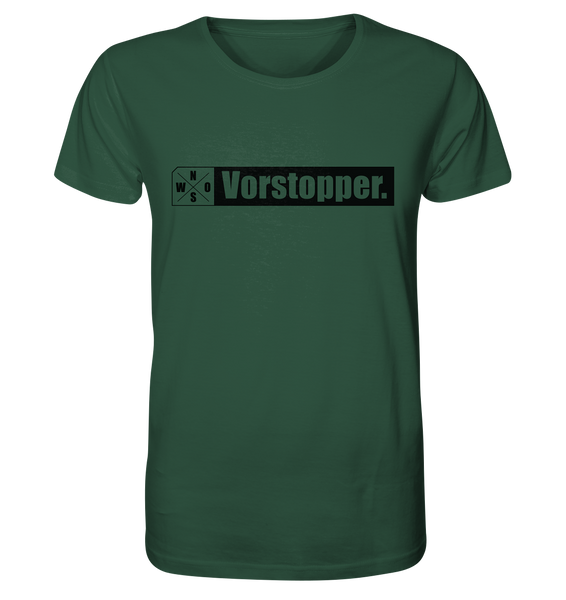 N.O.S.W. BLOCK Teamsport Shirt "Vorstopper." Männer Organic T-Shirt dunkelgrün