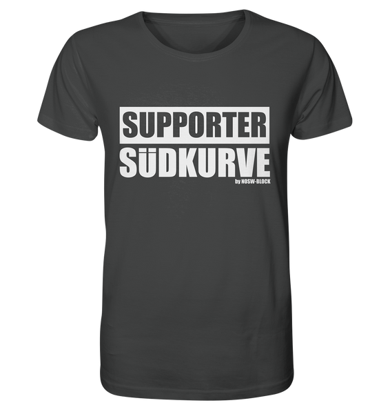 N.O.S.W. BLOCK Fanblock Shirt "SUPPORTER SÜDKURVE" Männer Organic T-Shirt anthrazit