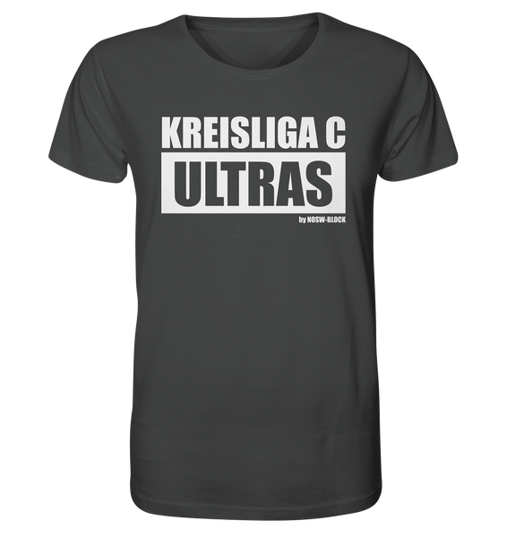 N.O.S.W. BLOCK Ultras Shirt "KREISLIGA C ULTRAS" Männer Organic Rundhals T-Shirt anthrazit