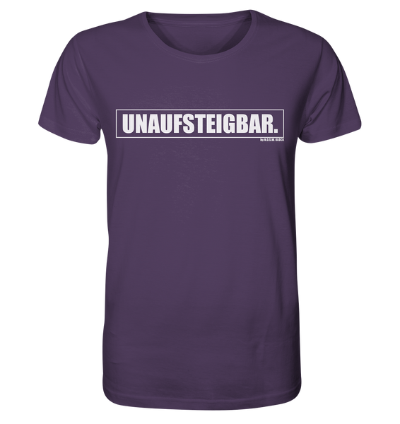 N.O.S.W. BLOCK Fanblock Shirt "UNAUFSTEIGBAR." Männer Organic T-Shirt lila