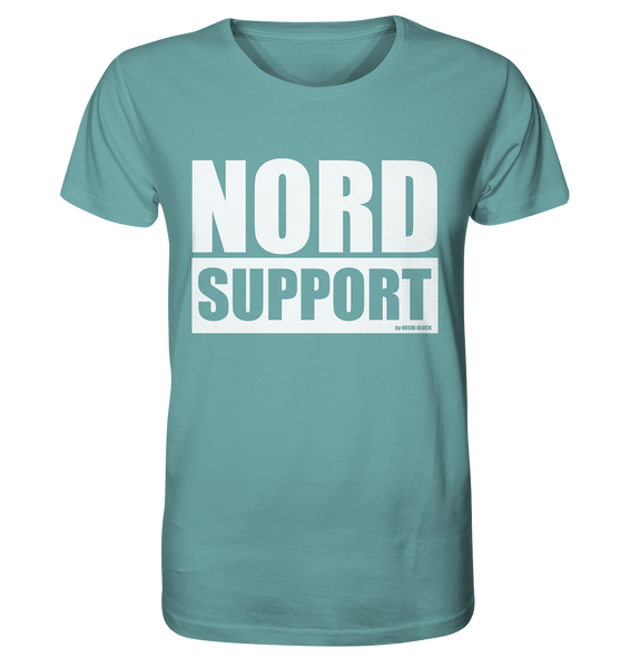 N.O.S.W. BLOCK Fanblock Shirt "NORD SUPPORT" Männer Organic Rundhals T-Shirt citadel blue