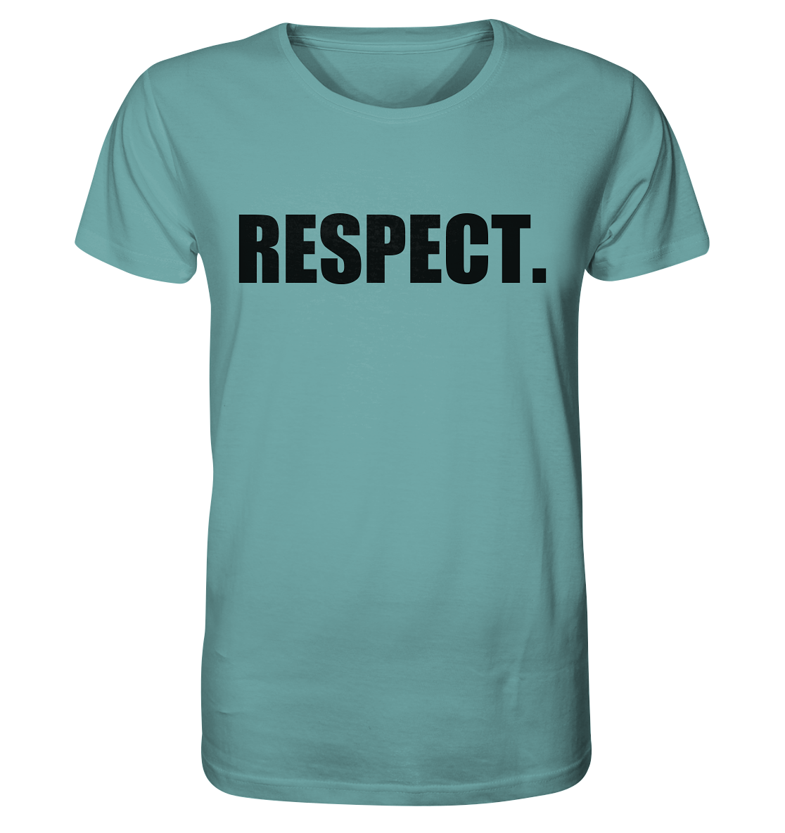 N.O.S.W. BLOCK Fanblock Shirt "RESPECT." Männer Organic Rundhals T-Shirt citadel blue