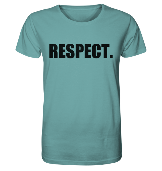 N.O.S.W. BLOCK Fanblock Shirt "RESPECT." Männer Organic Rundhals T-Shirt citadel blue