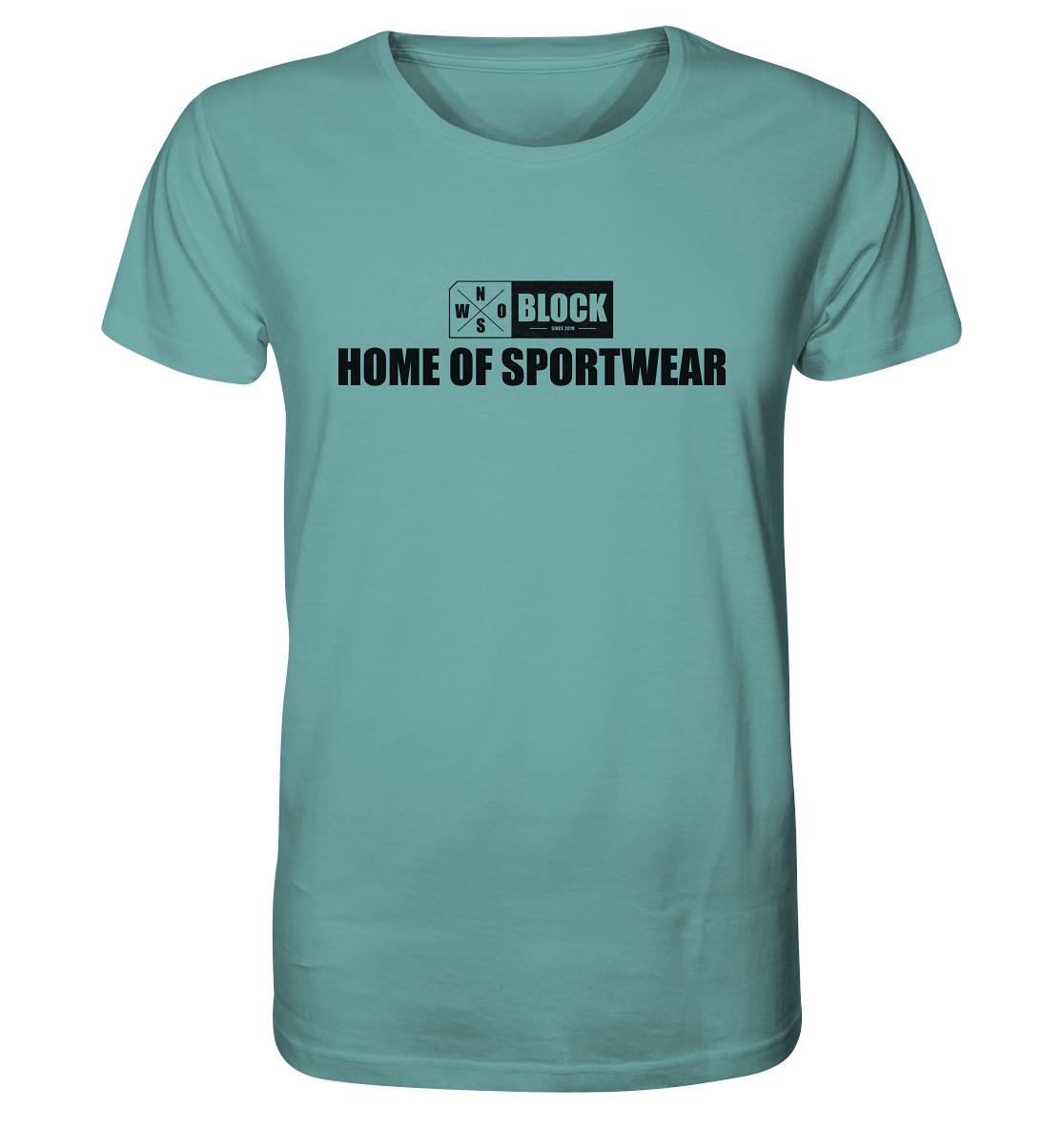 N.O.S.W. BLOCK Shirt "HOME OF SPORTWEAR" Männer Organic T-Shirt citadel blue