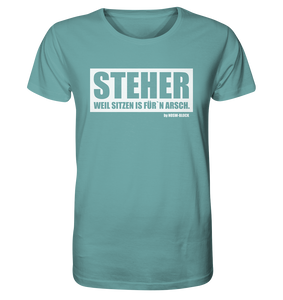 N.O.S.W. BLOCK Fanblock Shirt "STEHER, WEIL SITZEN IS FÜRN´N ARSCH." Männer Organic T-Shirt citadel blue