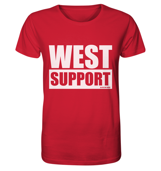 N.O.S.W. BLOCK Fanblock Shirt "WEST SUPPORT" Organic Männer T-Shirt rot