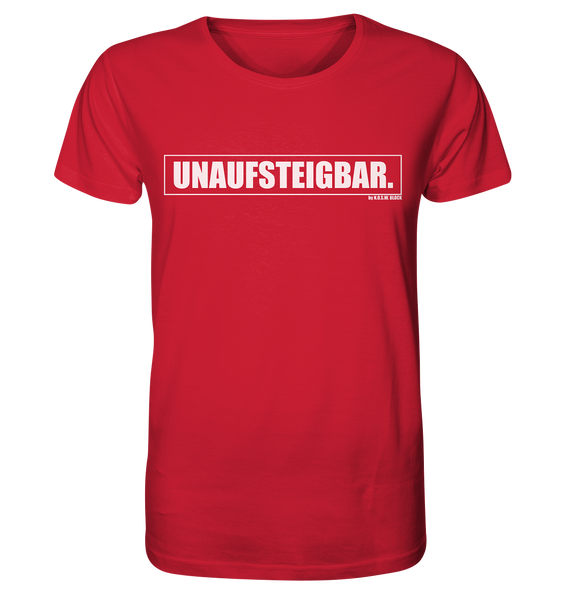 N.O.S.W. BLOCK Fanblock Shirt "UNAUFSTEIGBAR." Männer Organic T-Shirt rot