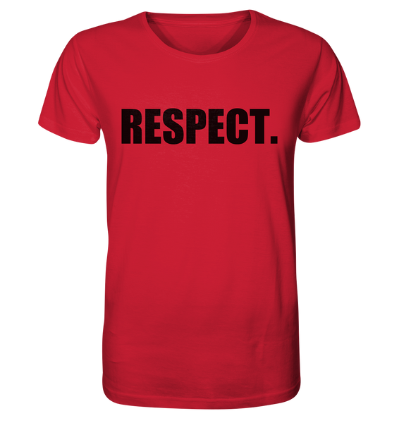 N.O.S.W. BLOCK Fanblock Shirt "RESPECT." Männer Organic Rundhals T-Shirt rot