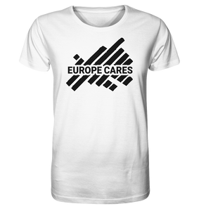 Europe Cares Shirt UNISEX Organic Rundhals T-Shirt weiss