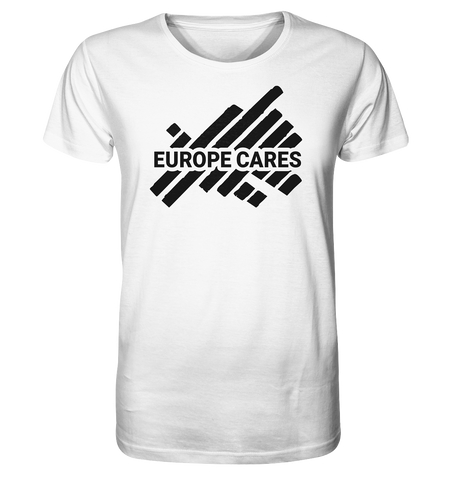 Europe Cares Shirt UNISEX Organic Rundhals T-Shirt weiss