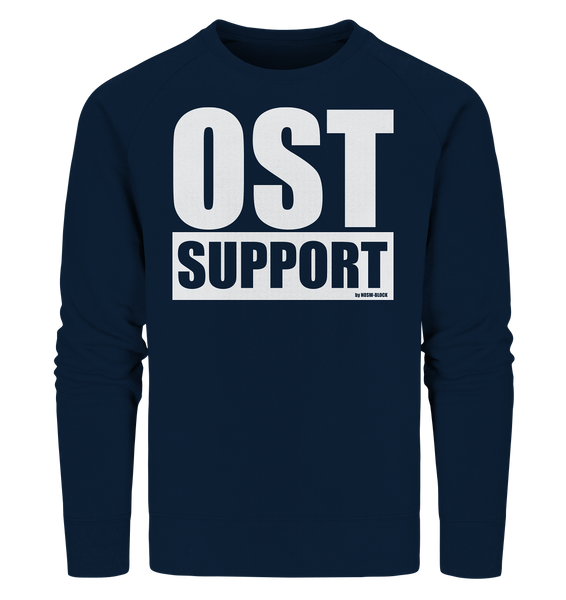 N.O.S.W. BLOCK Fanblock Sweater "OST SUPPORT" Männer Organic Sweatshirt navy