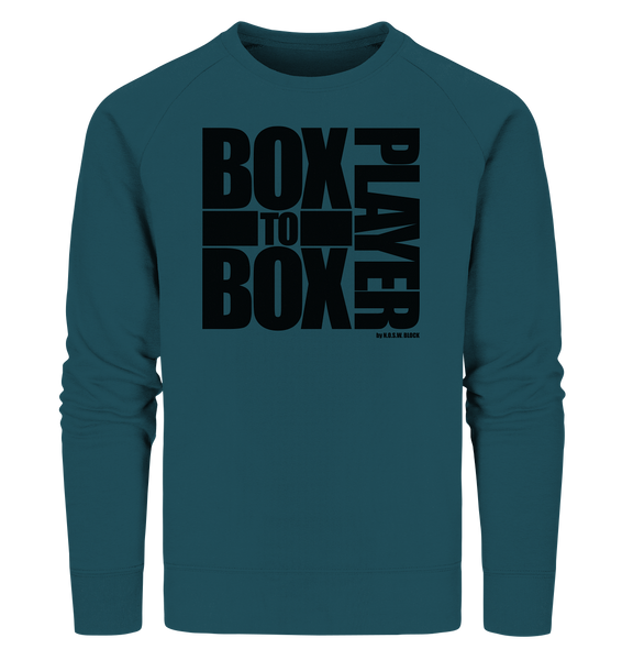 N.O.S.W. BLOCK Fanblock Sweater "BOX TO BOX PLAYER" Männer Organic Sweatshirt stargazer