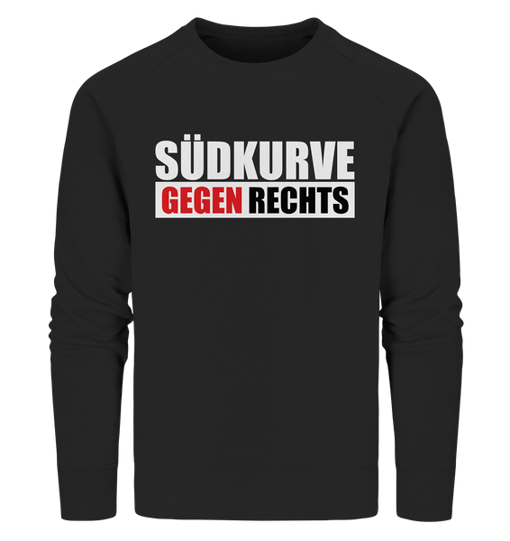 N.O.S.W. BLOCK Gegen Rechts Sweater "SÜDKURVE GEGEN RECHTS" Männer Organic Sweatshirt schwarz