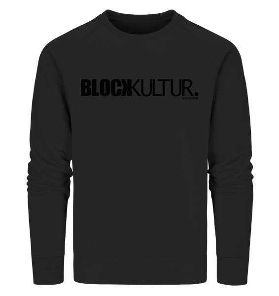 N.O.S.W. BLOCK Fanblock Sweater "BLOCK KULTUR." Männer Organic Sweatshirt schwarz