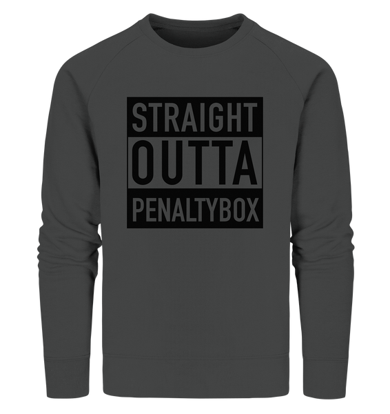 N.O.S.W. BLOCK Sweater "STRAIGHT OUTTA PENALTY BOX" Männer Organic Sweatshirt anthrazit