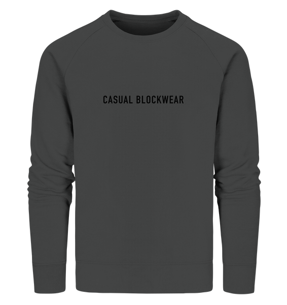 N.O.S.W. BLOCK Hoodie "CASUAL BLOCKWEAR" beidseitig bedruckter Männer Organic Sweatshirt anthrazit