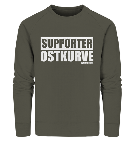 N.O.S.W. BLOCK Fanblock Sweater "SUPPORTER OSTKURVE" Männer Organic Sweatshirt khaki