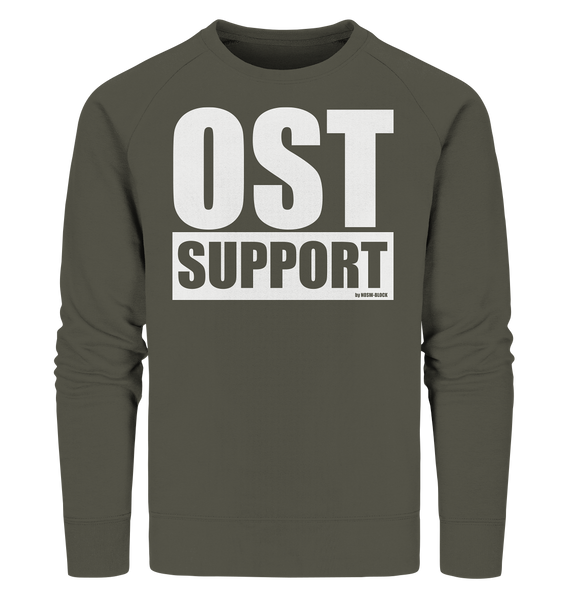 N.O.S.W. BLOCK Fanblock Sweater "OST SUPPORT" Männer Organic Sweatshirt khaki