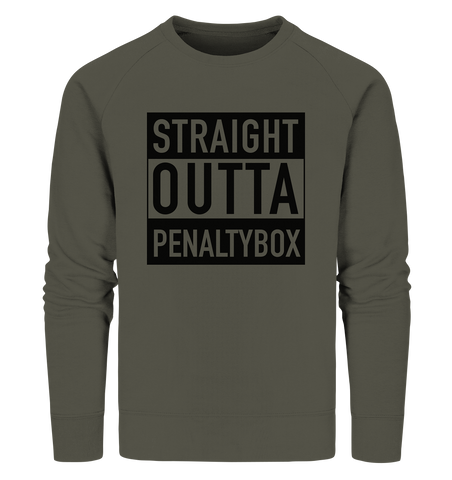 N.O.S.W. BLOCK Sweater "STRAIGHT OUTTA PENALTY BOX" Männer Organic Sweatshirt khaki