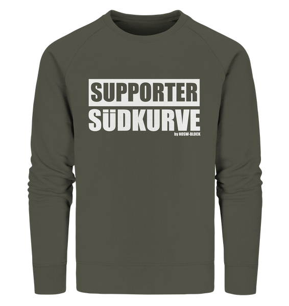 N.O.S.W. BLOCK Fanblock Sweater "SUPPORTER SÜDKURVE" Männer Organic Sweatshirt khaki