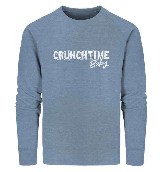 N.O.S.W BLOCK Fanblock Sweater "CRUNCHTIME Baby" Männer Organic Sweatshirt mid heather blue