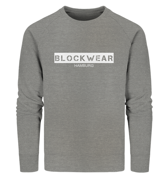 N.O.S.W. BLOCK Sweater "BLOCKWEAR HAMBURG" Männer Organic Sweatshirt mid heather grau