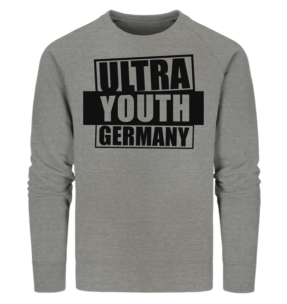 N.O.S.W. BLOCK Ultras Sweater "ULTRA YOUTH GERMANY" Männer Organic Sweatshirt mid heather grau