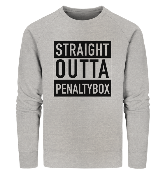 N.O.S.W. BLOCK Sweater "STRAIGHT OUTTA PENALTY BOX" Männer Organic Sweatshirt heather grau