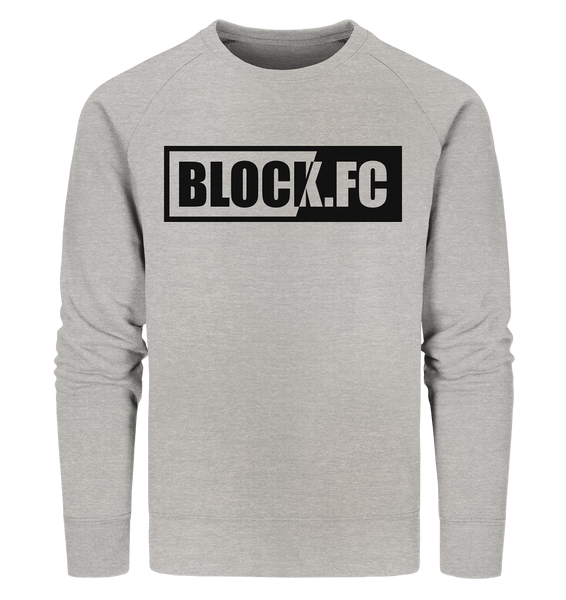 N.O.S.W. BLOCK Sweater "BLOCK.FC" Männer Organic Sweatshirt heather grau