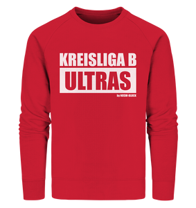 N.O.S.W. BLOCK Ultras Sweater "KREISLIGA B ULTRAS" Männer Organic Sweatshirt rot