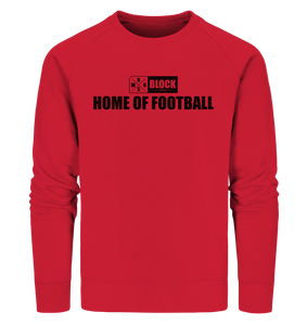 N.O.S.W. BLOCK Sweater "HOME OF FOOTBALL" Männer Organic Sweatshirt rot