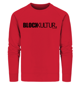 N.O.S.W. BLOCK Fanblock Sweater "BLOCK KULTUR." Männer Organic Sweatshirt rot