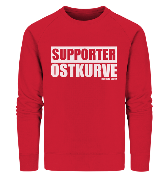 N.O.S.W. BLOCK Fanblock Sweater "SUPPORTER OSTKURVE" Männer Organic Sweatshirt rot