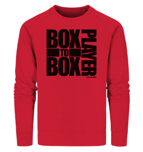 N.O.S.W. BLOCK Fanblock Sweater "BOX TO BOX PLAYER" Männer Organic Sweatshirt rot