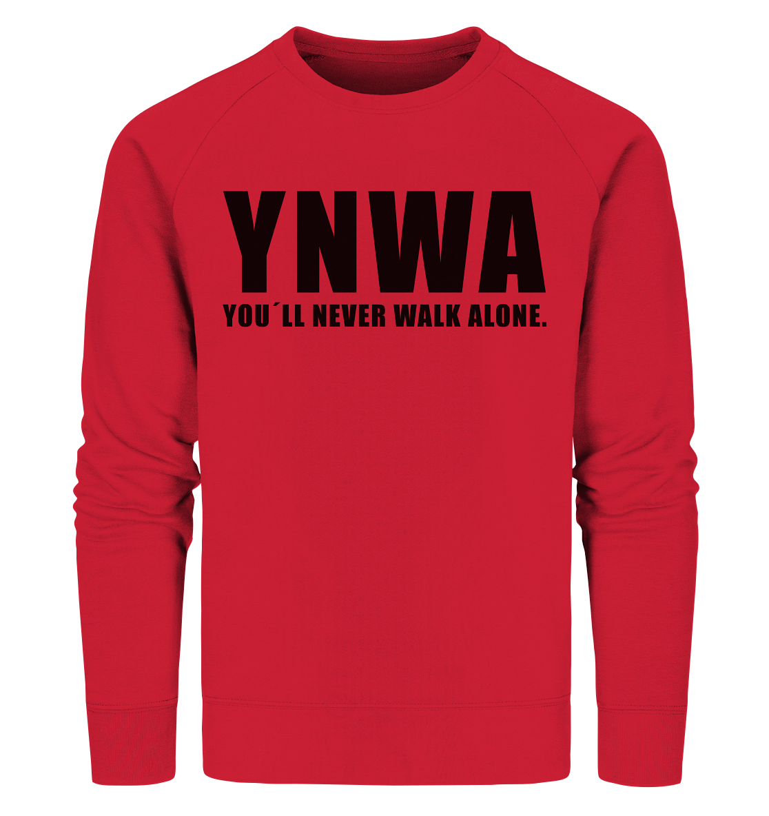 N.O.S.W. BLOCK Fanblock Sweater "YNWA" Männer Organic Sweatshirt rot