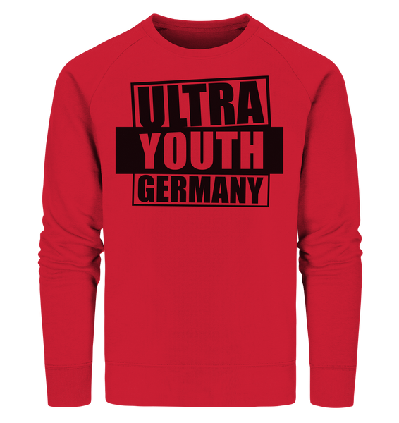 N.O.S.W. BLOCK Ultras Sweater "ULTRA YOUTH GERMANY" Männer Organic Sweatshirt rot