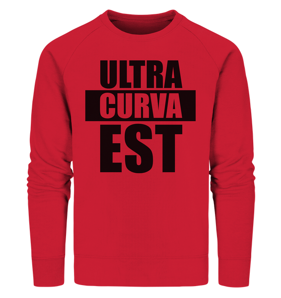 N.O.S.W. BLOCK Ultras Sweater "ULTRA CURVA EST" Männer Organic Sweatshirt rot