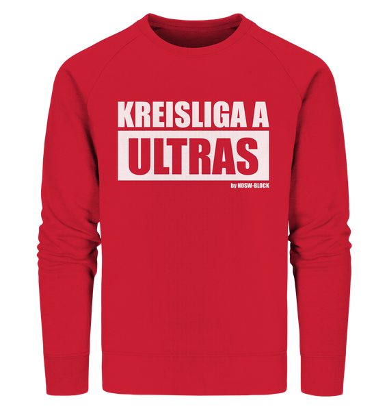 N.O.S.W. BLOCK Ultras Sweater "KREISLIGA A ULTRAS" Männer Organic Sweatshirt rot