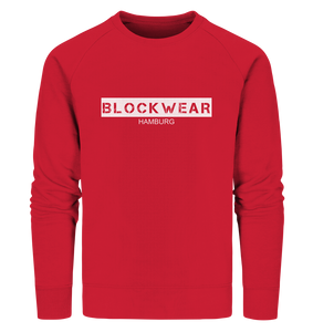 N.O.S.W. BLOCK Sweater "BLOCKWEAR HAMBURG" Männer Organic Sweatshirt rot