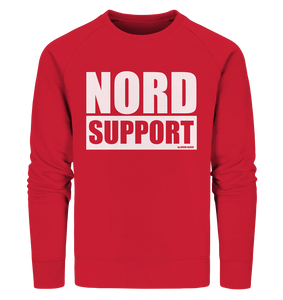 N.O.S.W. BLOCK Fanblock Sweater "NORD SUPPORT" Männer Organic Sweatshirt rot