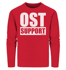 N.O.S.W. BLOCK Fanblock Sweater "OST SUPPORT" Männer Organic Sweatshirt rot