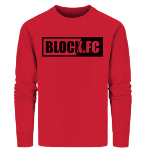 N.O.S.W. BLOCK Sweater "BLOCK.FC" Männer Organic Sweatshirt rot