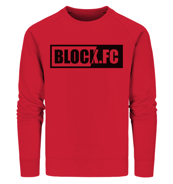 N.O.S.W. BLOCK Sweater "BLOCK.FC" Männer Organic Sweatshirt rot