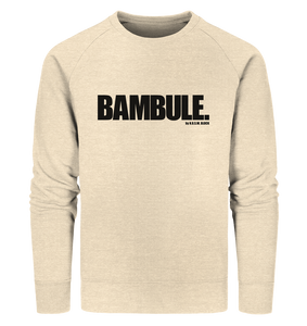 N.O.S.W. BLOCk Fanblock Sweater "BAMBULE." Organic Sweatshirt natural raw