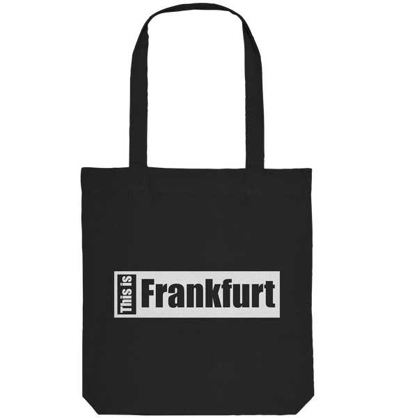 N.O.S.W. BLOCK Fanblock City Tote-Bag "THIS IS FRANKFURT" Organic Baumwolltasche schwarz