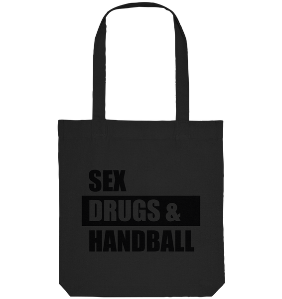 N.O.S.W. BLOCK Fanblock Tote-Bag "SEX, DRUGS & HANDBALL" Organic Baumwolltasche schwarz