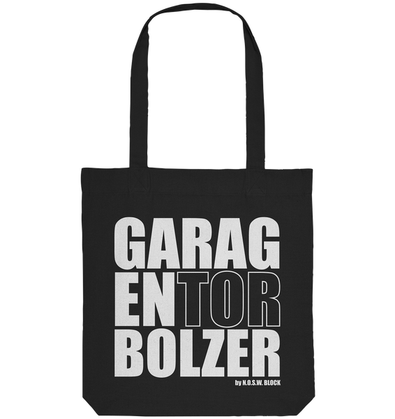 N.O.S.W BLOCK Teamsport Tote-Bag "GARAGENTORBOLZER" Organic Baumwolltasche schwarz